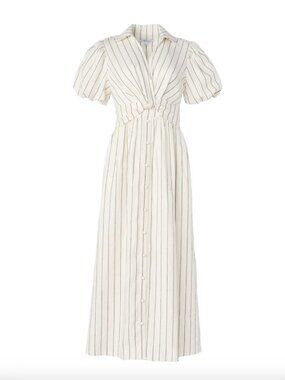 DEREK LAM 10 CROSBY Maya Striped Midi Dress